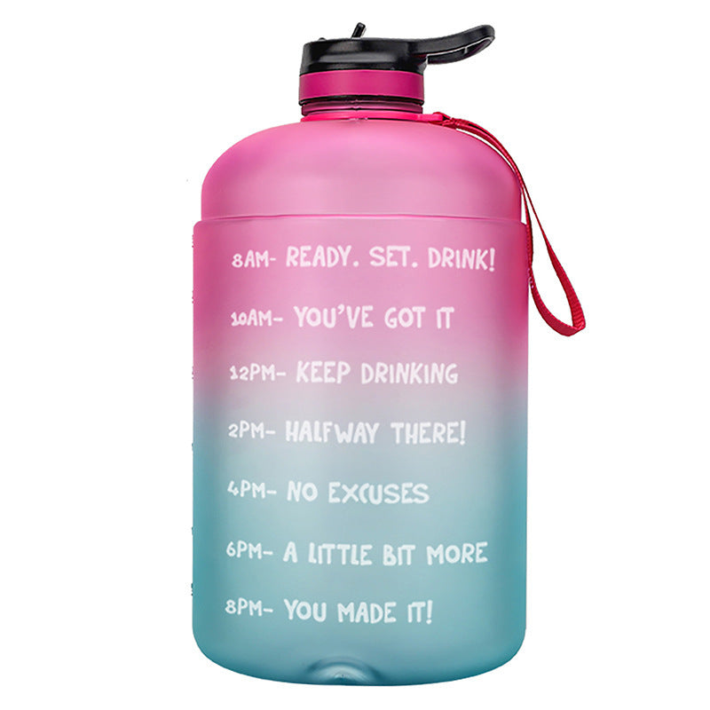 QuiFit Gallon Water Bottle - Clear Plastic Drinking Bottles with Straw, BPA Free GYM Tool Jug, Sports Cup