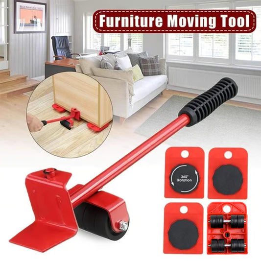 Heavy Furniture Moving System | Wheeled Mover Rollers, Lifter & Wheel Bar Hand Device