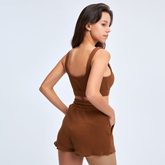 Loose Fit Yoga Outfit | Short Sleeve Gym Activewear