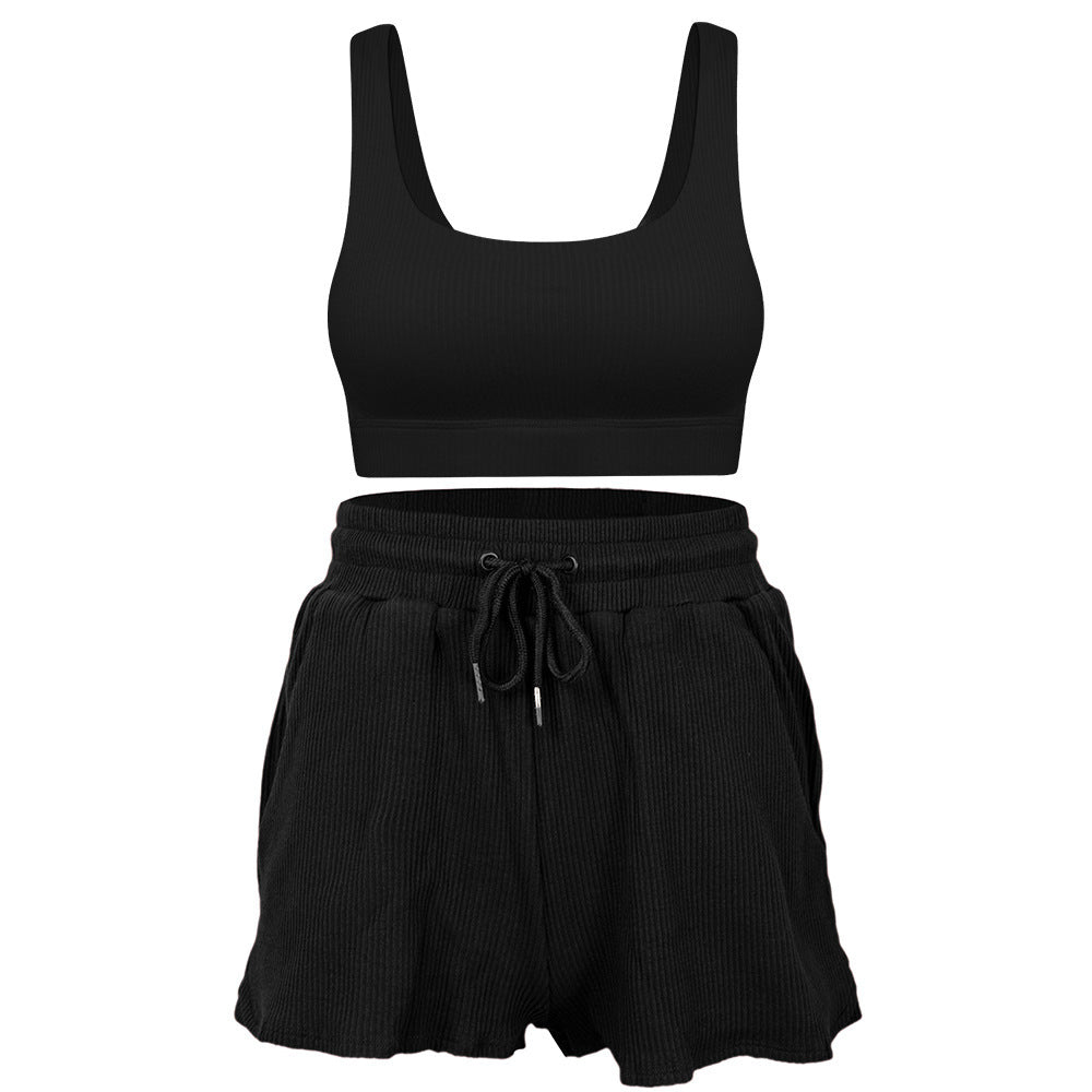 Loose Fit Yoga Outfit | Short Sleeve Gym Activewear