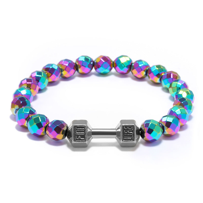 Natural Faceted Black Gemstone Bracelet | Fitness Jewelry