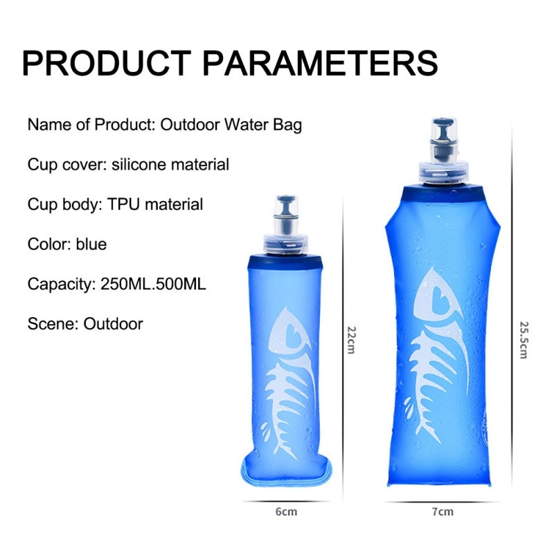 Ultra-Light & Collapsible: The Soft Sports Water Bottle for Running and Hiking