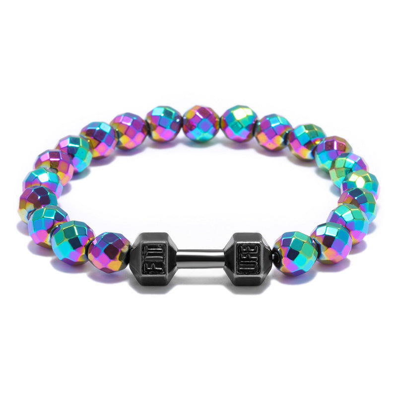 Natural Faceted Black Gemstone Bracelet | Fitness Jewelry