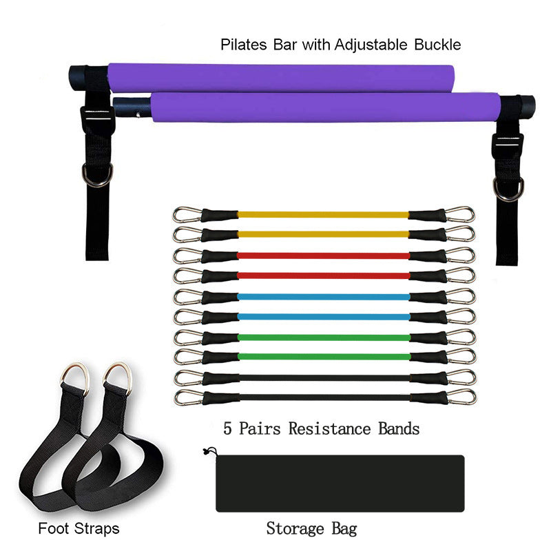 Pro Portable Pilates Bar Home Gym Set
